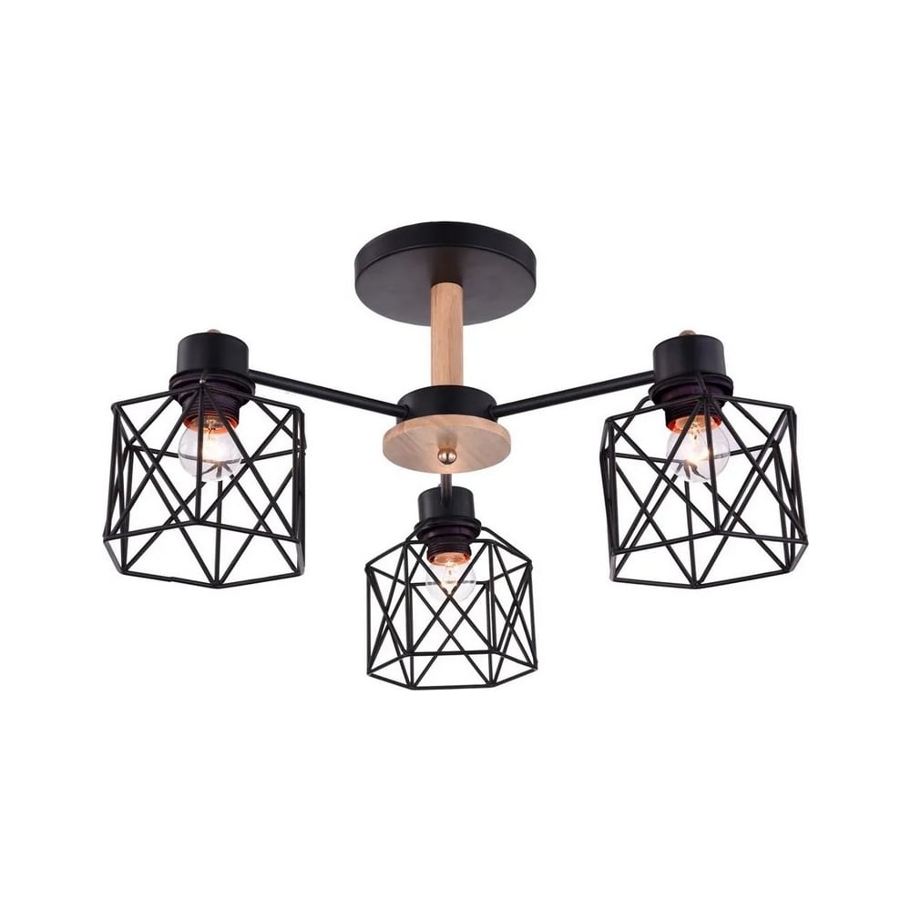 Потолочный светильник ESCADA E27*60W Black 508/3PL