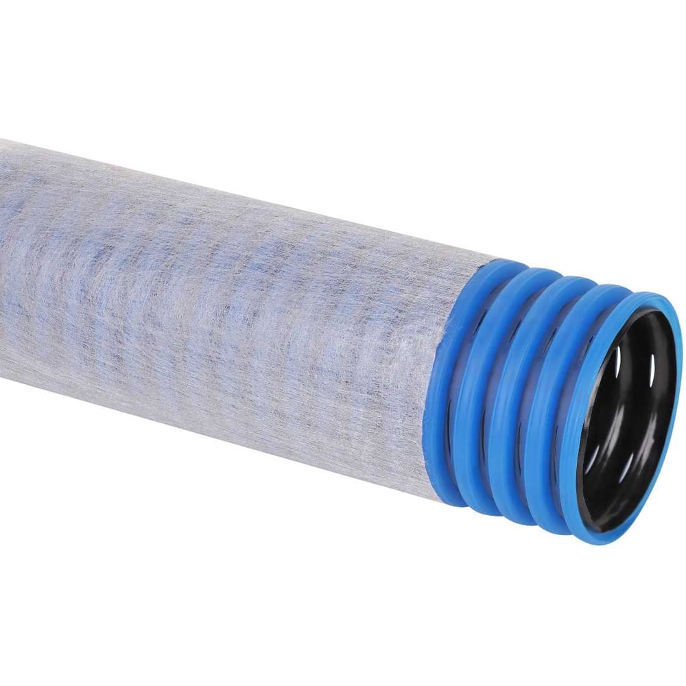 Изображение товара Гибкая двухстенная дренажная труба ПНД 110 мм фильтр 50 м TYPAR SF27