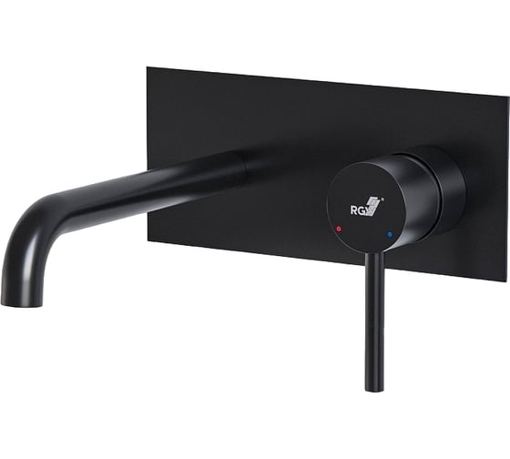 Изображение товара Встраиваемый смеситель с изливом RGW SP-45-11-B/черный 51140545-04