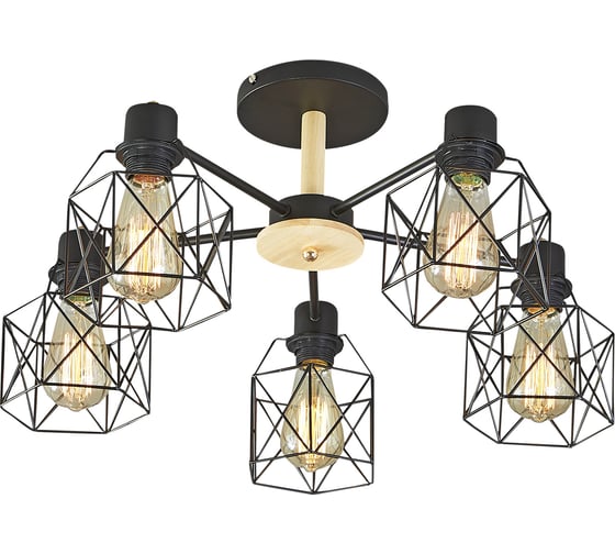 Изображение товара Потолочный светильник ESCADA E27*60W Black 508/5PL