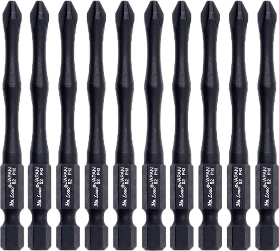 Изображение товара Бита для шуруповерта магнитная торсионная PH2, 75 мм, S2, (блистер), 10 шт Mr.Logo A075P2T-10