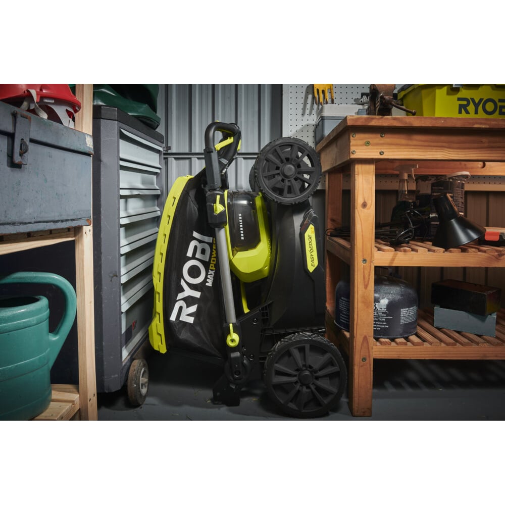 фото Бесщеточная газонокосилка ryobi