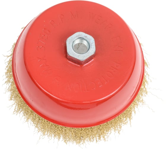 Изображение товара Щетка чашечная 150 мм, М14, волнистая, латунированная сталь ТРЭЛ br00017