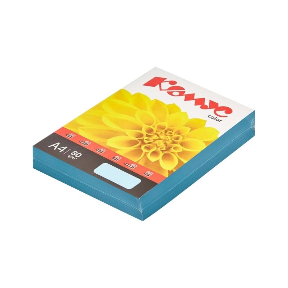Изображение товара Цветная офисная бумага Комус color голубая пастель, А4, 80 г, 500 листов