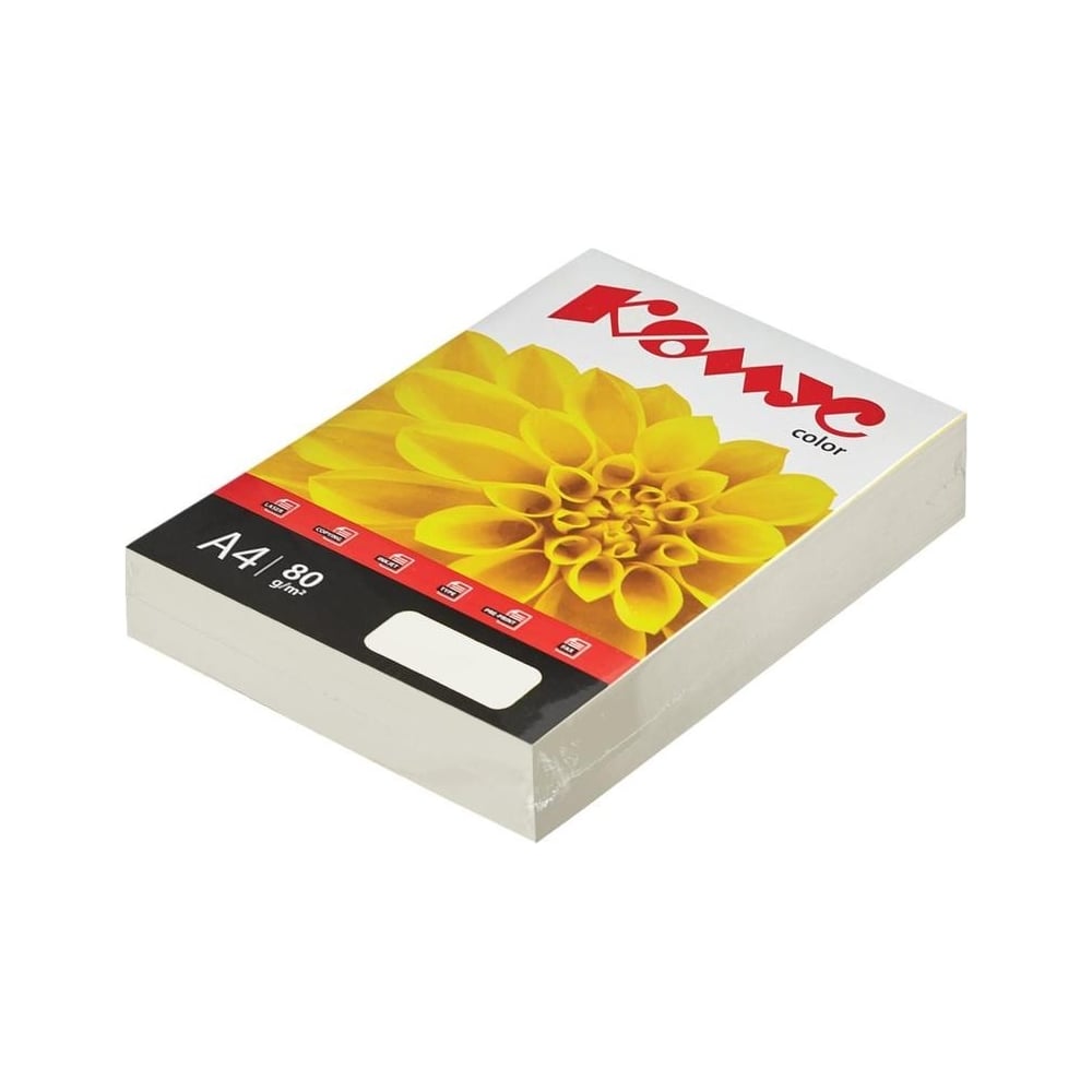 Изображение товара Цветная бумага Комус color слоновая кость пастель А4 80 г 500 листов