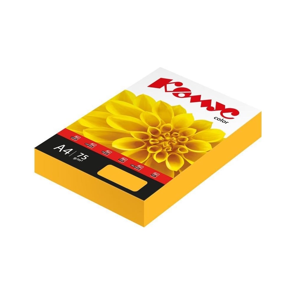 Изображение товара Цветная неоновая бумага Комус оранжевый 75г А4 500 листов