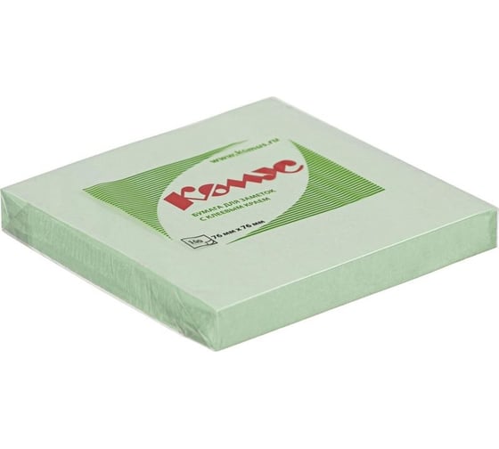 Изображение товара Стикеры Комус с клеевым краем, 76x76, салатовый, 100 л 1013128