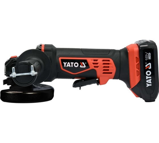 Изображение товара Аккумуляторная углошлифовальная машина YATO 18В+1 аккум. YT-82826