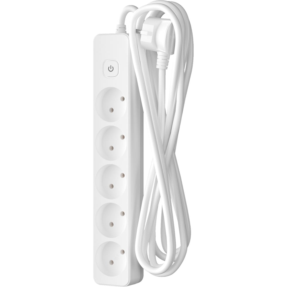 Изображение товара Сетевой удлинитель ФОТОН 10-55S, 5м, 5 розеток, 10А, с выключателем, белый 21206