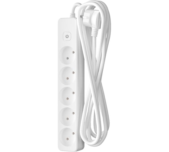Изображение товара Сетевой удлинитель ФОТОН 10-55S, 5м, 5 розеток, 10А, с выключателем, белый 21206