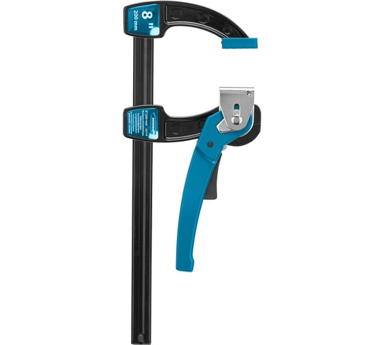 Изображение товара Реечная быстрозажимная струбцина, металлический корпус,рычажный храповый механизм, 8"/200 мм GROSS 20719