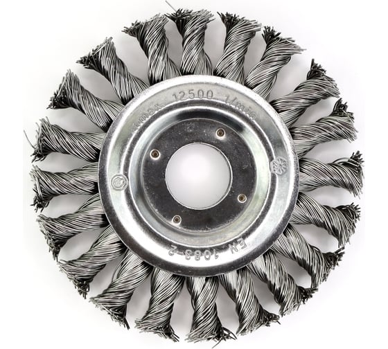 Изображение товара Щетка дисковая жгутовая 115x12x22.2 мм, ворс нержавеющая сталь 0.50 мм OSBORN 631.351-0208