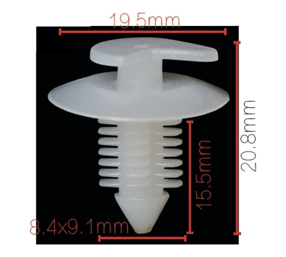 Изображение товара Клипса крепежная для а/м Audi, Renault, VW обшивки двери 8934201681,175- 867-299,4399987, 10 шт Nord-Yada 909201