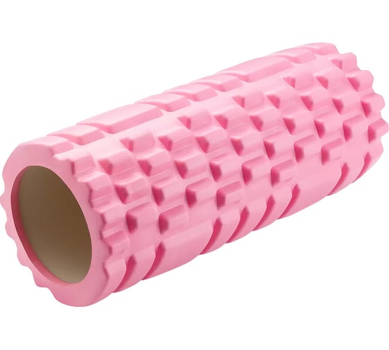 Изображение товара Массажный ролик для йоги и фитнеса DASWERK, 33x14 см, Eva, розовый, с выступами, 680022