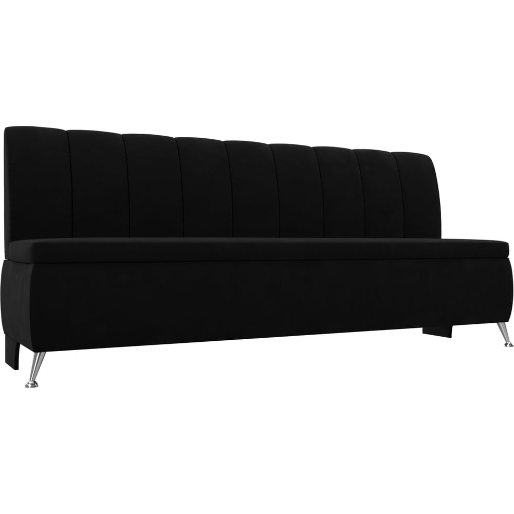 Изображение товара Кухонный прямой диван Кантри 100150 стиль минимализм черный для кухни и гостиной