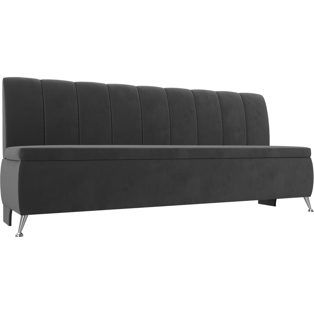 Изображение товара Кухонный прямой диван Лига диванов Кантри 106831 серый велюр