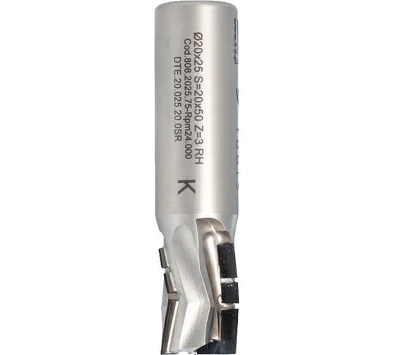 Изображение товара Фреза алмазная 20х90х25 мм, S=20х50 мм, Z=3+1, RH, 13+1 PCD, H=4.5 мм, STAL ITA TOOLS DTE.20.025.20.0SR 06-1077