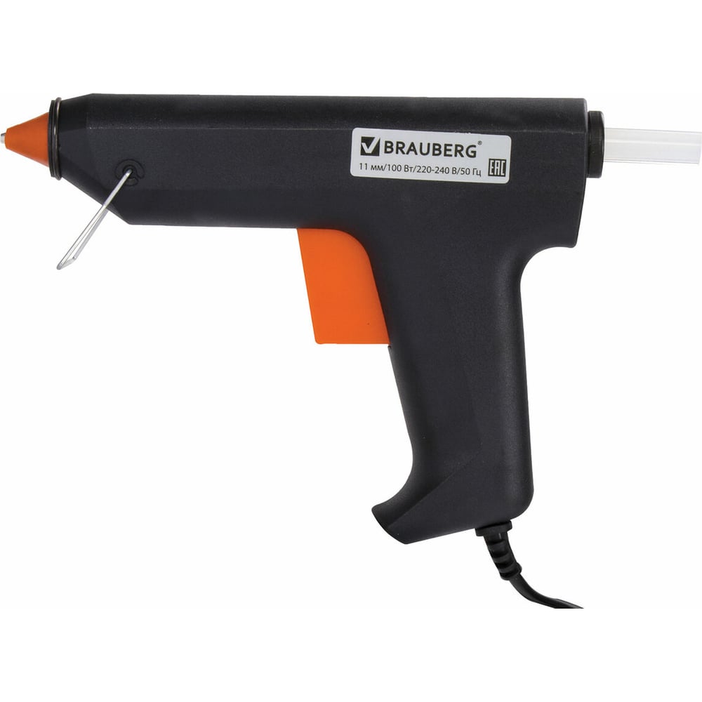 Изображение товара Клеевой пистолет BRAUBERG 670325 мощный и безопасный для домашнего использования