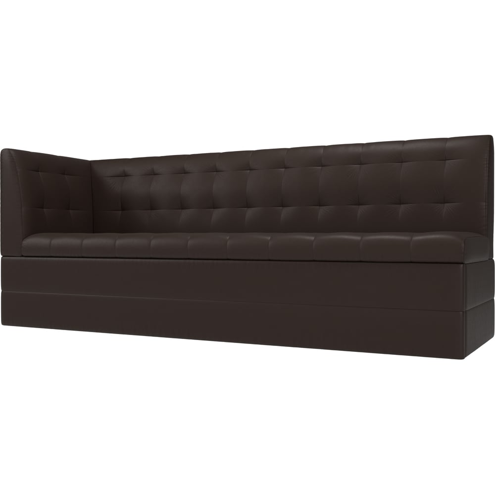 Изображение товара Кухонный диван Бриз с углом слева, современный, раскладной, коричневый