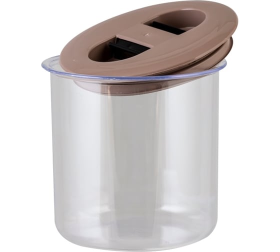 Изображение товара Банка круглая ПОЛИМЕРБЫТ для сыпучих продуктов, 0,6 л 432970081