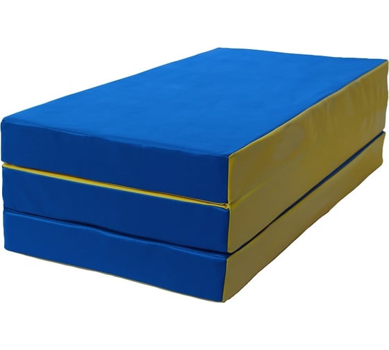 Изображение товара Складной мат КМС № 4 100x150x10 см, сине/жёлтый 917