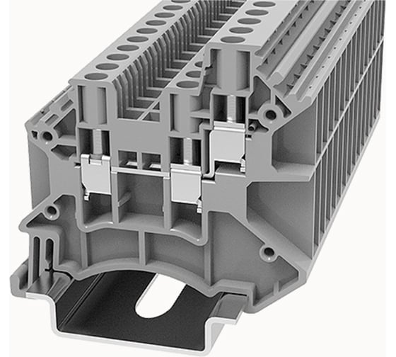 Изображение товара Клемма на дин-рейку DEGSON 2.5 кв.мм, винтовая, серая 50 шт DC2.5-TW-01P-11-00Z(H)