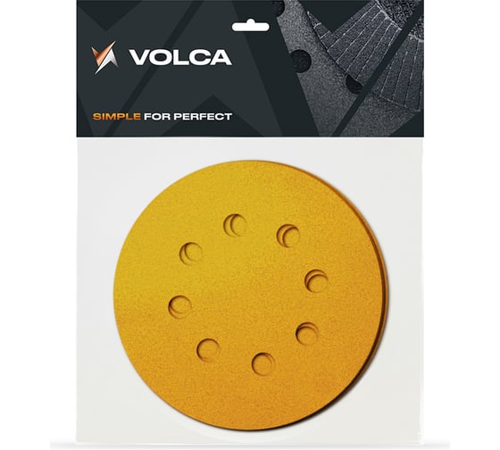 Изображение товара Диск шлифовальный на бумажной основе Sapphire 10 шт, 125 мм, 8 отверсий, P 120 VOLCA 10110114012