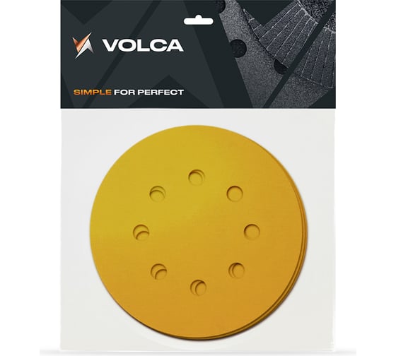 Изображение товара Диск шлифовальный на бумажной основе Sapphire 10 шт, 125 мм, 8 отверсий, P 400 VOLCA 10110114040