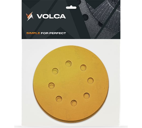 Изображение товара Диск шлифовальный на бумажной основе Sapphire 10 шт, 125 мм, 8 отверсий, P 800 VOLCA 10110114080
