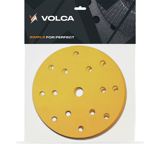 Изображение товара Диск шлифовальный на бумажной основе Sapphire 10 шт, 150 мм, 15 отверсий, P 220 VOLCA 10110224022