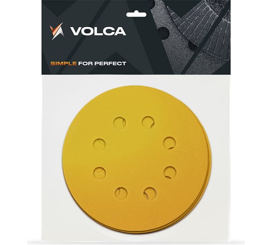 Изображение товара Диск шлифовальный на бумажной основе Sapphire 10 шт, 125 мм, 8 отверсий, P 500 VOLCA 10110114050