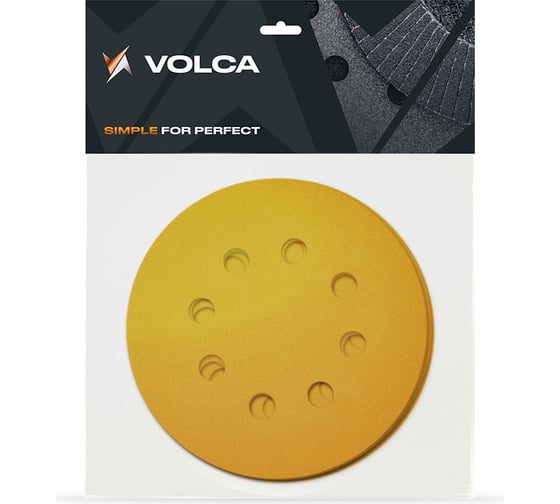Изображение товара Диск шлифовальный на бумажной основе Sapphire 10 шт, 125 мм, 8 отверсий, P 180 VOLCA 10110114018