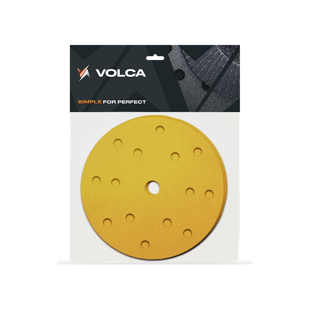 Изображение товара Диск шлифовальный на бумажной основе Sapphire 10 шт, 150 мм, 15 отверсий, P 120 VOLCA 10110224012