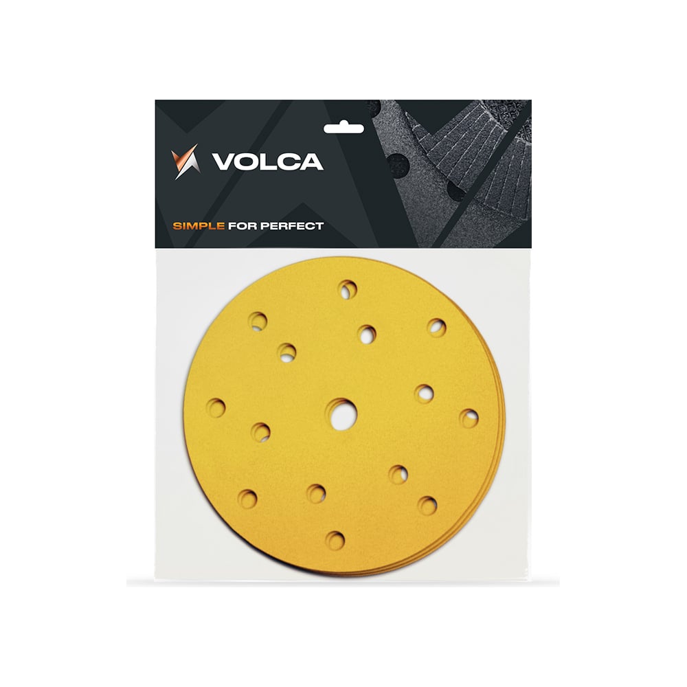 Изображение товара Диск шлифовальный на бумажной основе Sapphire 10 шт, 150 мм, 15 отверсий, P 150 VOLCA 10110224015