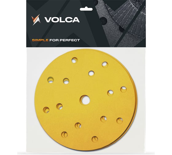 Изображение товара Диск шлифовальный на бумажной основе Sapphire 10 шт, 150 мм, 15 отверсий, P 180 VOLCA 10110224018