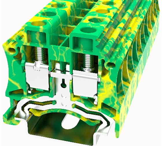 Изображение товара Клемма на дин-рейку DEGSON 10 кв.мм, винтовая, синяя 50 шт DC10-01P-12-00Z(H)