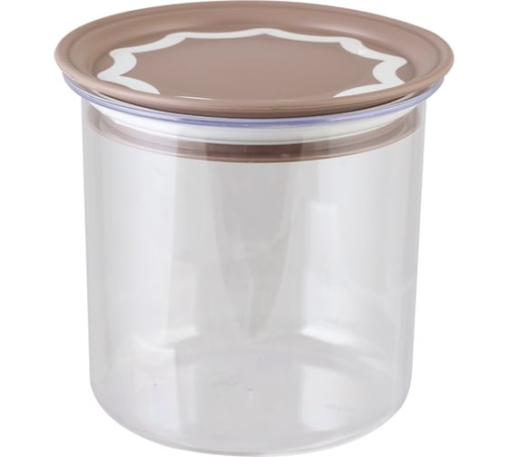 Изображение товара Банка Полимербыт круглая с вакуумной крышкой 0.6 л 432970100