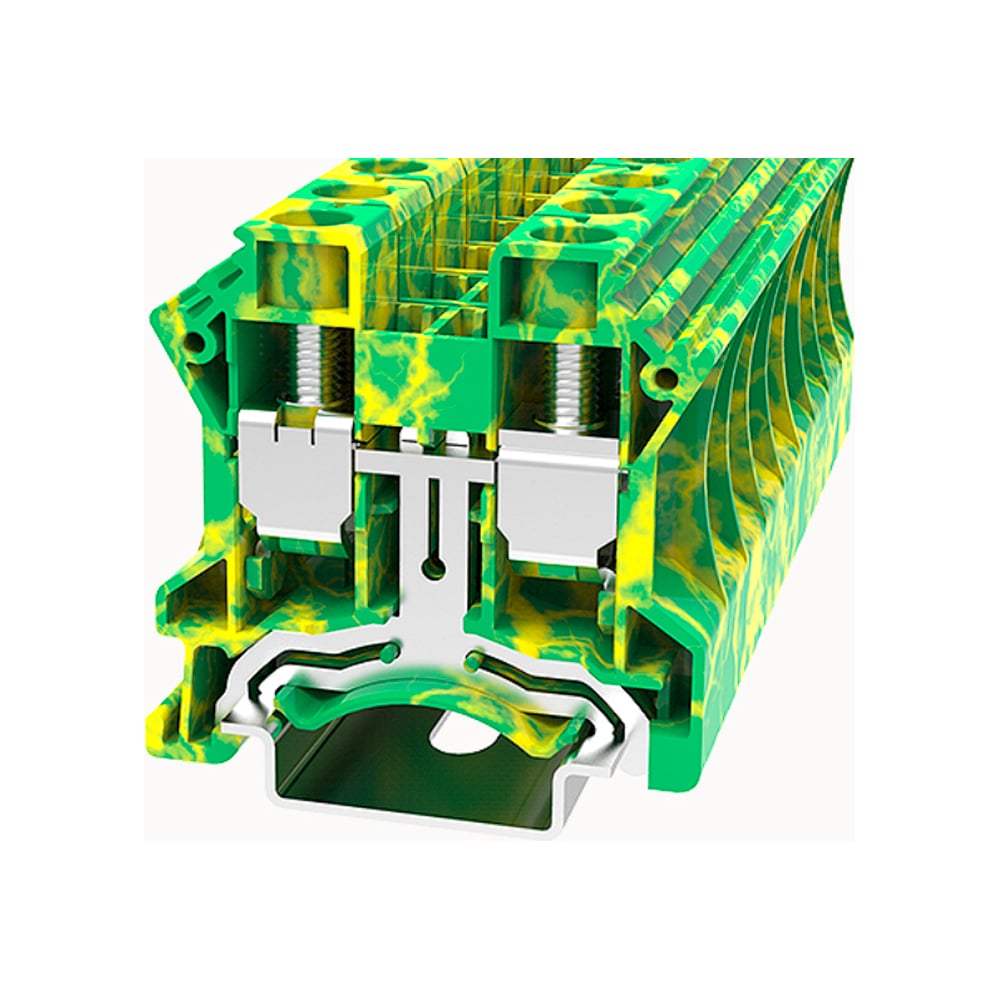 Изображение товара Клемма на дин-рейку DEGSON 16 кв мм винтовая земля 50 шт DC16-PE-01P-1C-00Z(H)