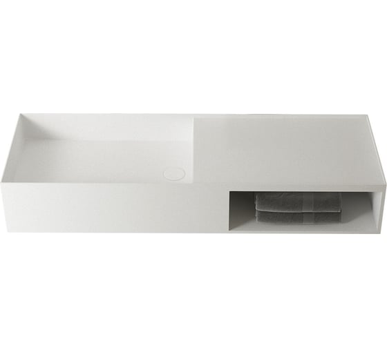 Изображение товара Раковина из искусственного камня VINCEA 800x400x200, подвесная, белый матовый VWB-6S180MW