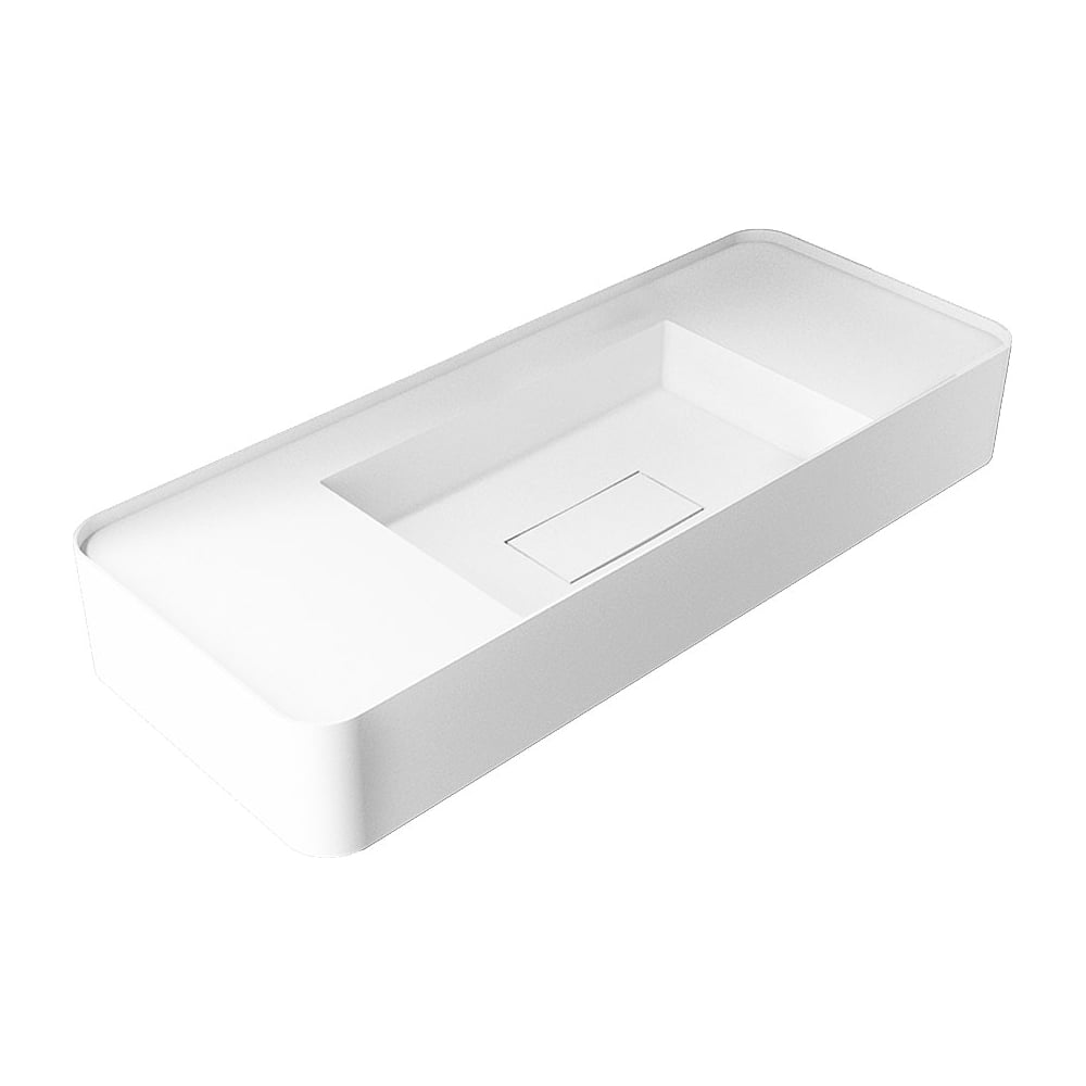 Изображение товара Раковина из искусственного камня VINCEA 1000x400x150 мм подвесная белая матовая