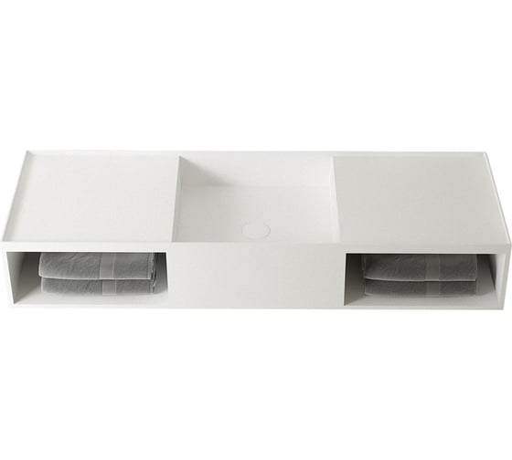 Изображение товара Раковина из искусственного камня VINCEA 1200x400x200, подвесная, белый матовый VWB-6S212MW