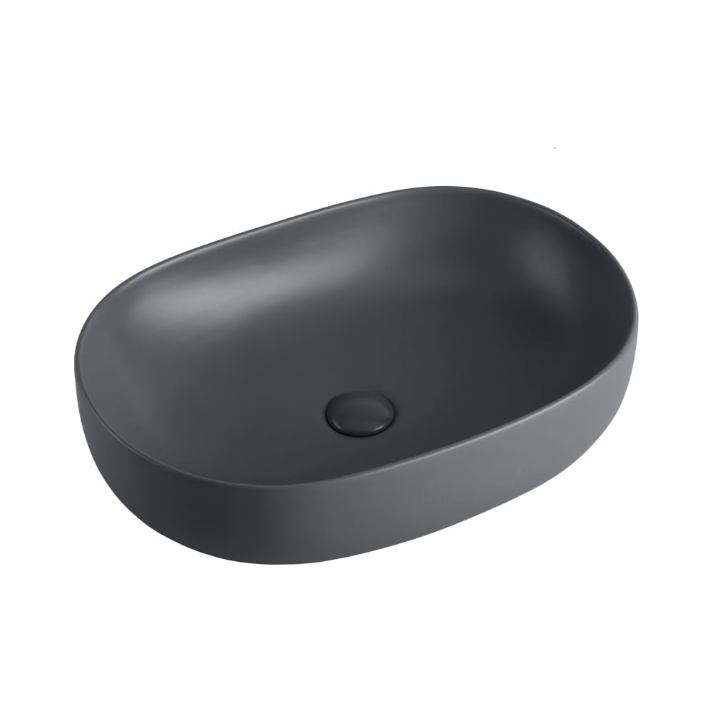 Изображение товара Керамическая раковина VINCEA 600x415x135 антрацит матовая накладная
