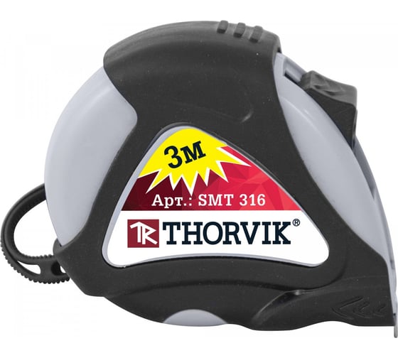 Изображение товара Рулетка в обрезиненном корпусе THORVIK SMT316 52388