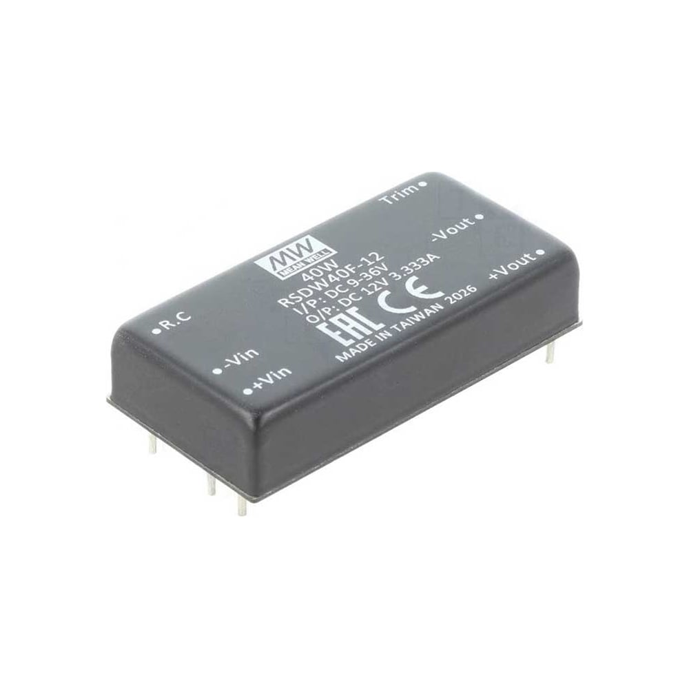Изображение товара Преобразователь напряжения DC-DC Mean Well RSDW40F-05 5 В 8 А компактный конвертер