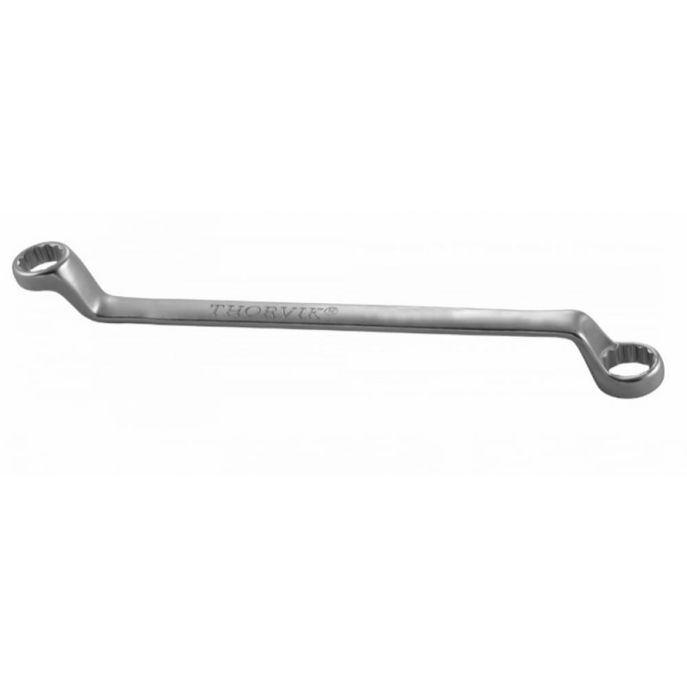 Гаечный накидной изогнутый ключ THORVIK ключ накидной гаечный stayer 27135 20 22 изогнутый 20 x 22 мм