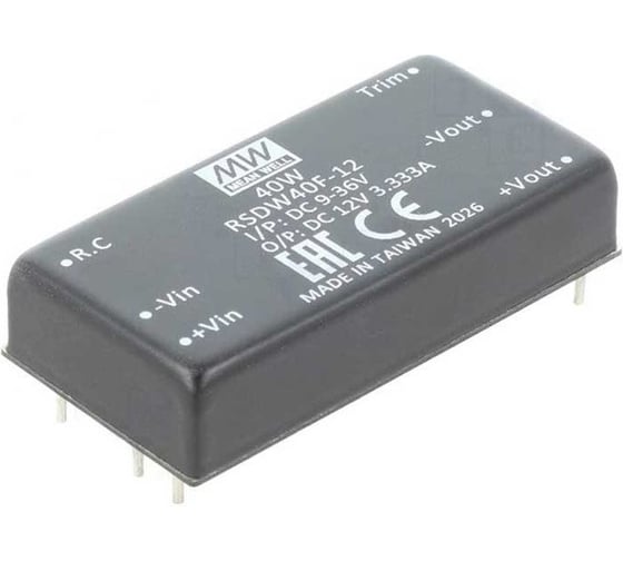 Изображение товара Преобразователь Mean Well DC-DC RSDW40F-12 Т03628401