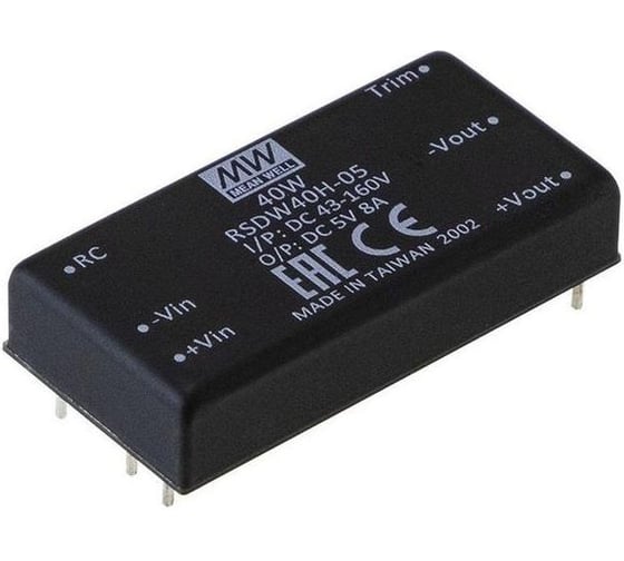 Изображение товара Преобразователь Mean Well DC-DC RSDW40F-15 Т03628402