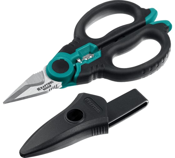 Изображение товара Ножницы электрика Electric KRAFTOOL 4-в-1, 160 мм, с чехлом 23356