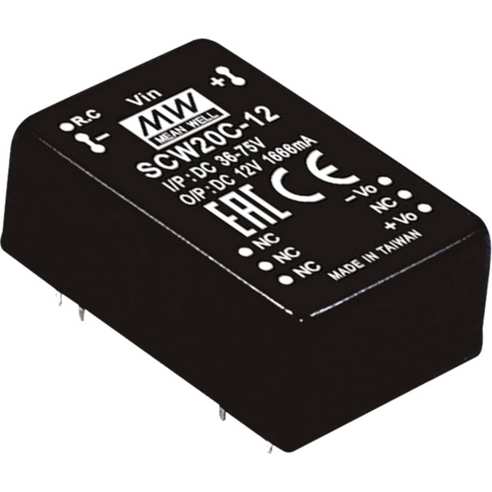 Изображение товара Преобразователь напряжения Mean Well DC-DC SCW20C-15 Т03006692 15 В 1 канал компактный