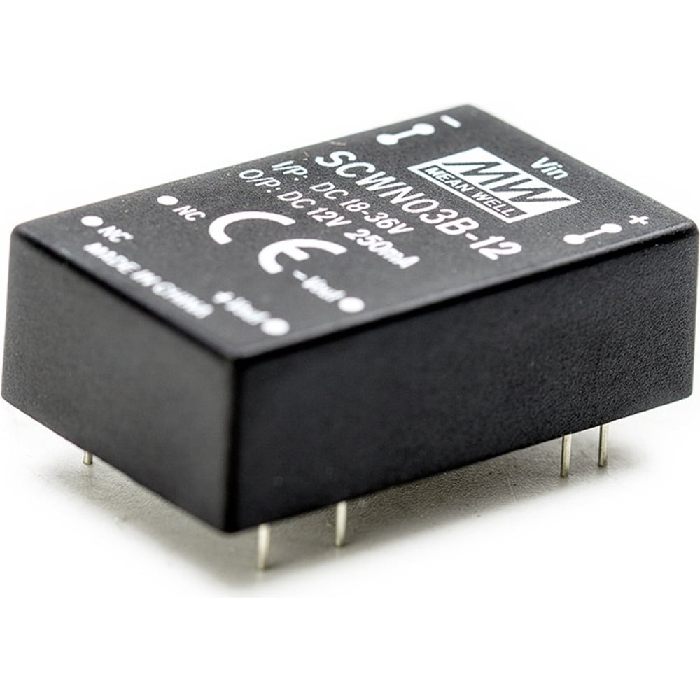 Изображение товара Преобразователь напольного напряжения Mean Well DC-DC SCWN03B-12 12 В 0.25 А